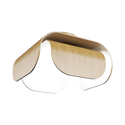 Clean Flush Mount Ceiling Light in Louro Freijo.