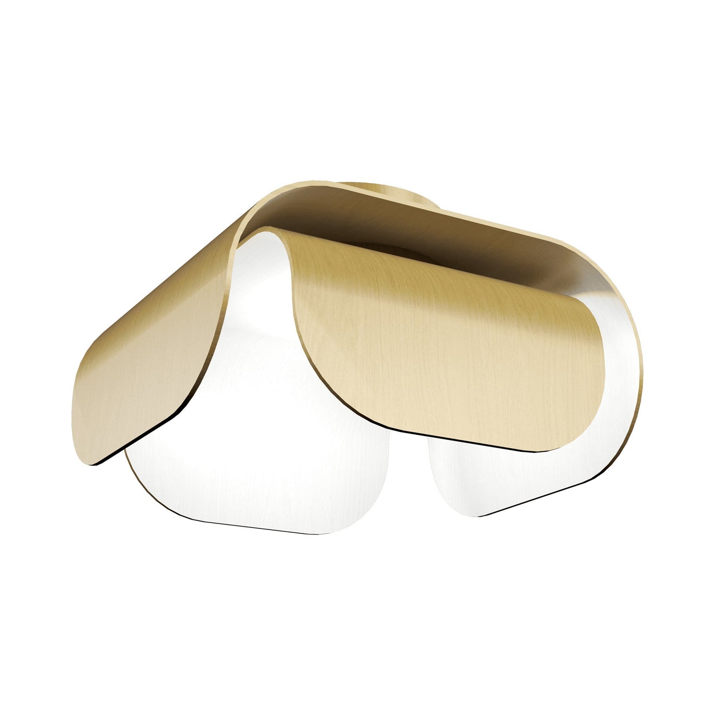 Clean Flush Mount Ceiling Light in Organic Gold.