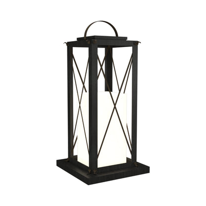 Clean Lantern Floor Lamp in Charcoal (25.59-Inch).