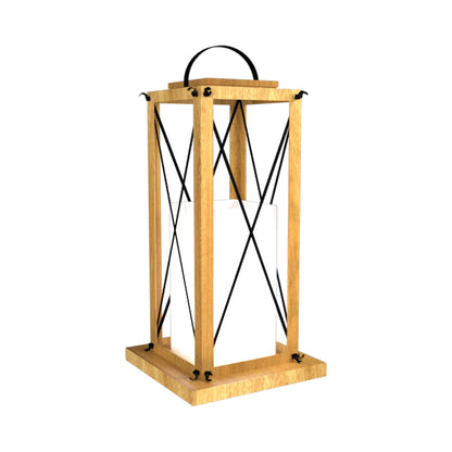 Clean Lantern Floor Lamp in Louro Freijo (25.59-Inch).