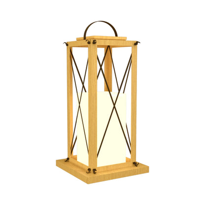 Clean Lantern Floor Lamp in Organic Gold (25.59-Inch).