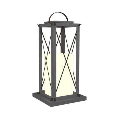 Clean Lantern Floor Lamp in Organic Lead Grey (25.59-Inch).
