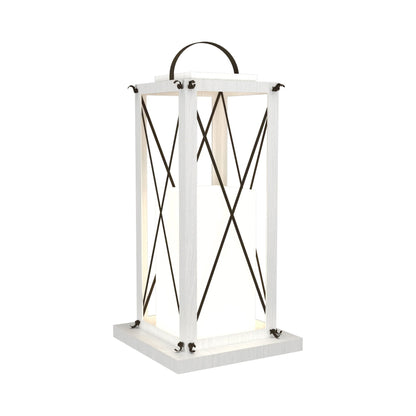 Clean Lantern Floor Lamp in Organic White (25.59-Inch).