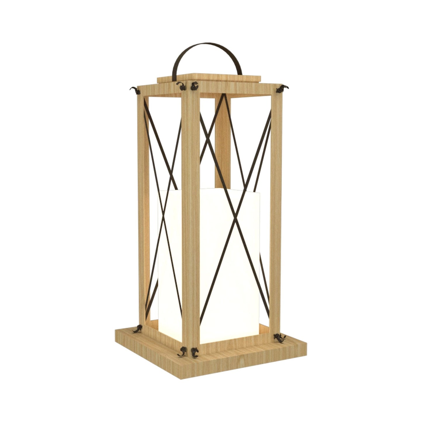 Clean Lantern Floor Lamp in Sand (25.59-Inch).
