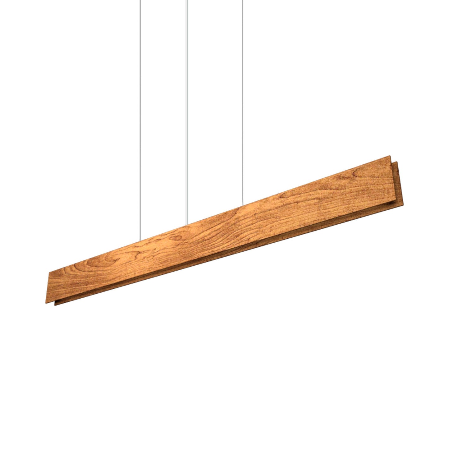 Clean LED Linear Pendant Light in Imbuia (27.56-Inch).