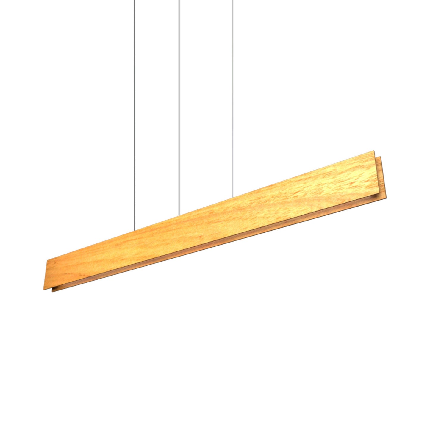 Clean LED Linear Pendant Light in Louro Freijó (27.56-Inch).