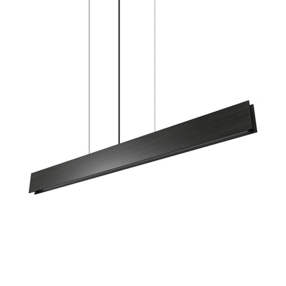 Clean LED Linear Pendant Light in Charcoal (27.56-Inch).
