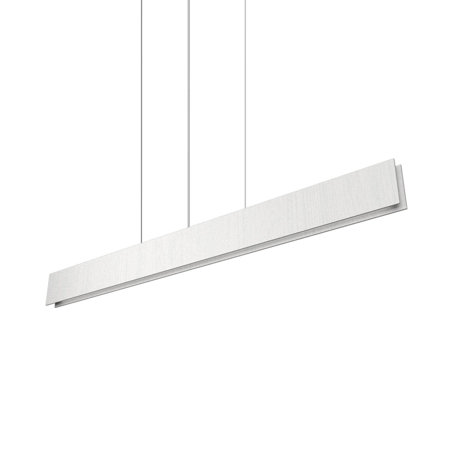 Clean LED Linear Pendant Light in Organic White (27.56-Inch).