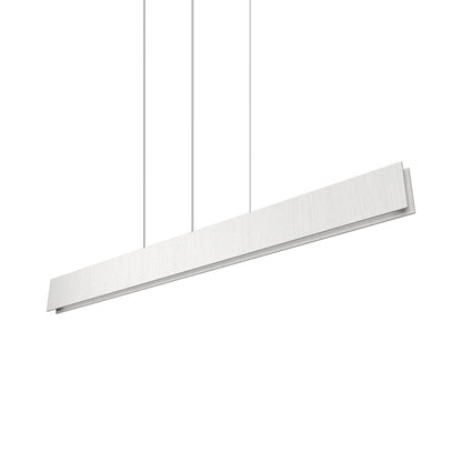 Clean LED Linear Pendant Light in Organic White (27.56-Inch).