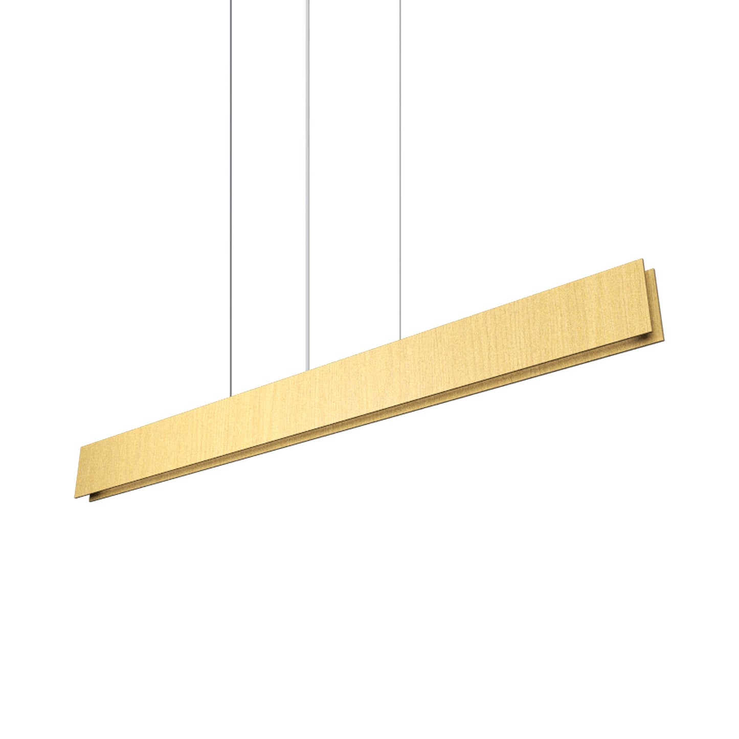 Clean LED Linear Pendant Light in Organic Gold (27.56-Inch).