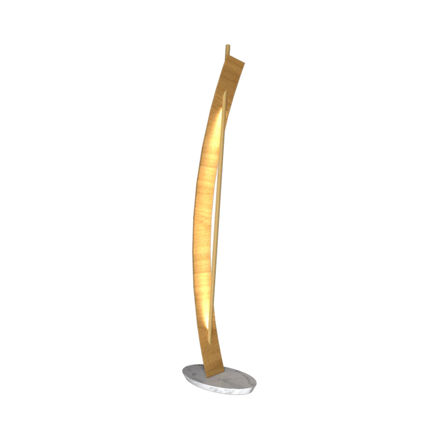 Clean Raft LED Floor Lamp in Louro Freijo.