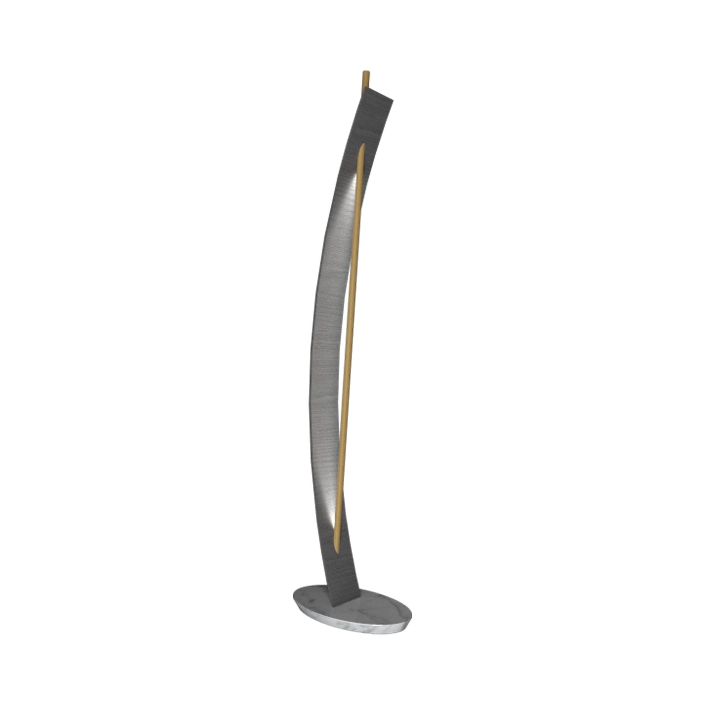 Clean Raft LED Floor Lamp in Organic Lead Grey.