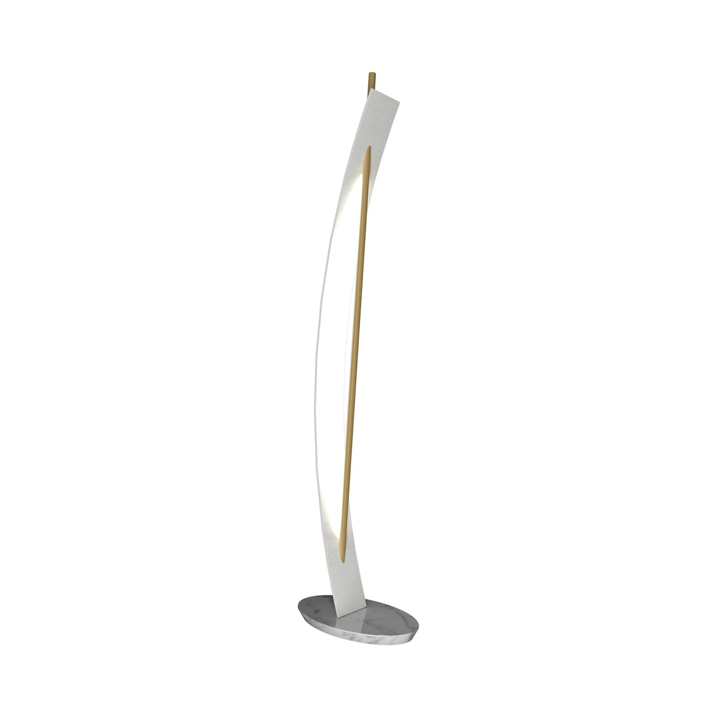 Clean Raft LED Floor Lamp in Organic White.