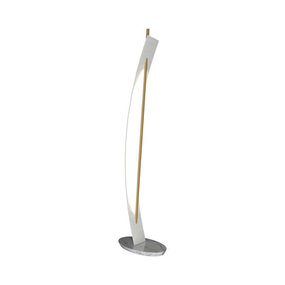 Clean Raft LED Floor Lamp in Organic White.