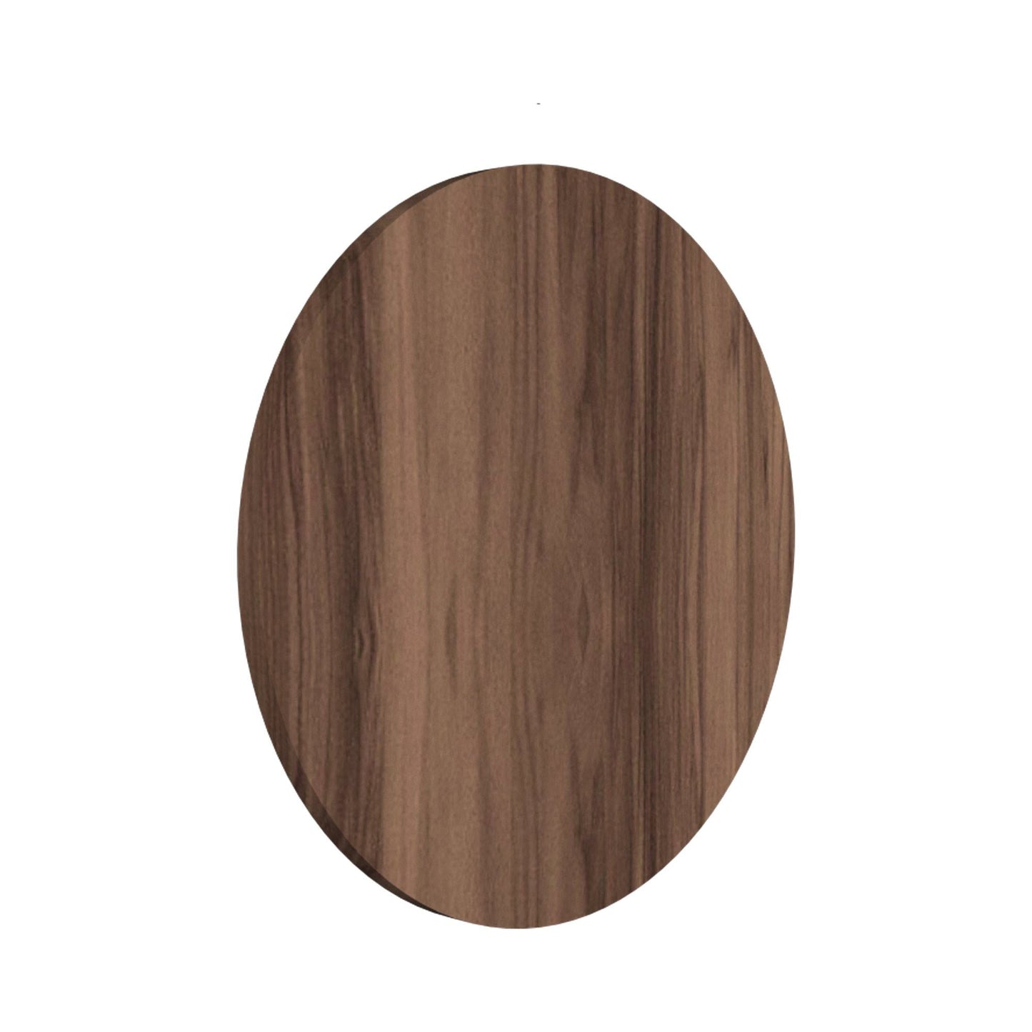 Clean Round LED Wall Light in American Walnut (9.84-Inch).