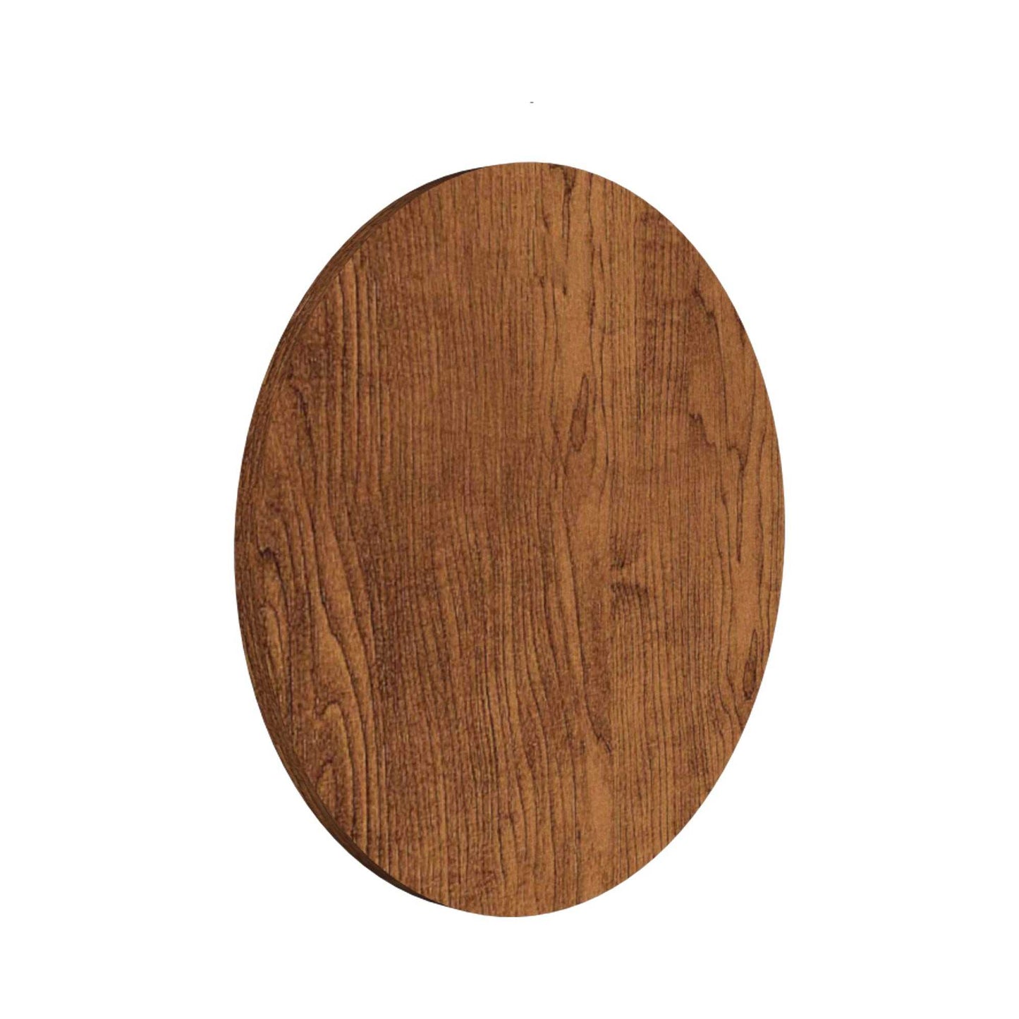 Clean Round LED Wall Light in Imbuia (9.84-Inch).