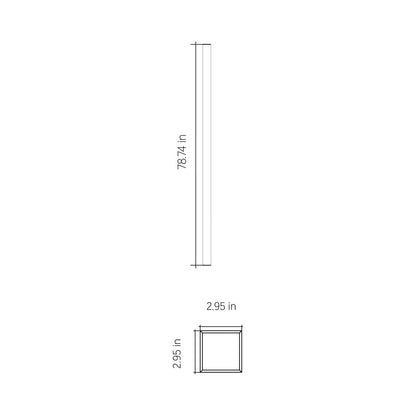 Clean Up/Down LED Wall Light - line drawing.