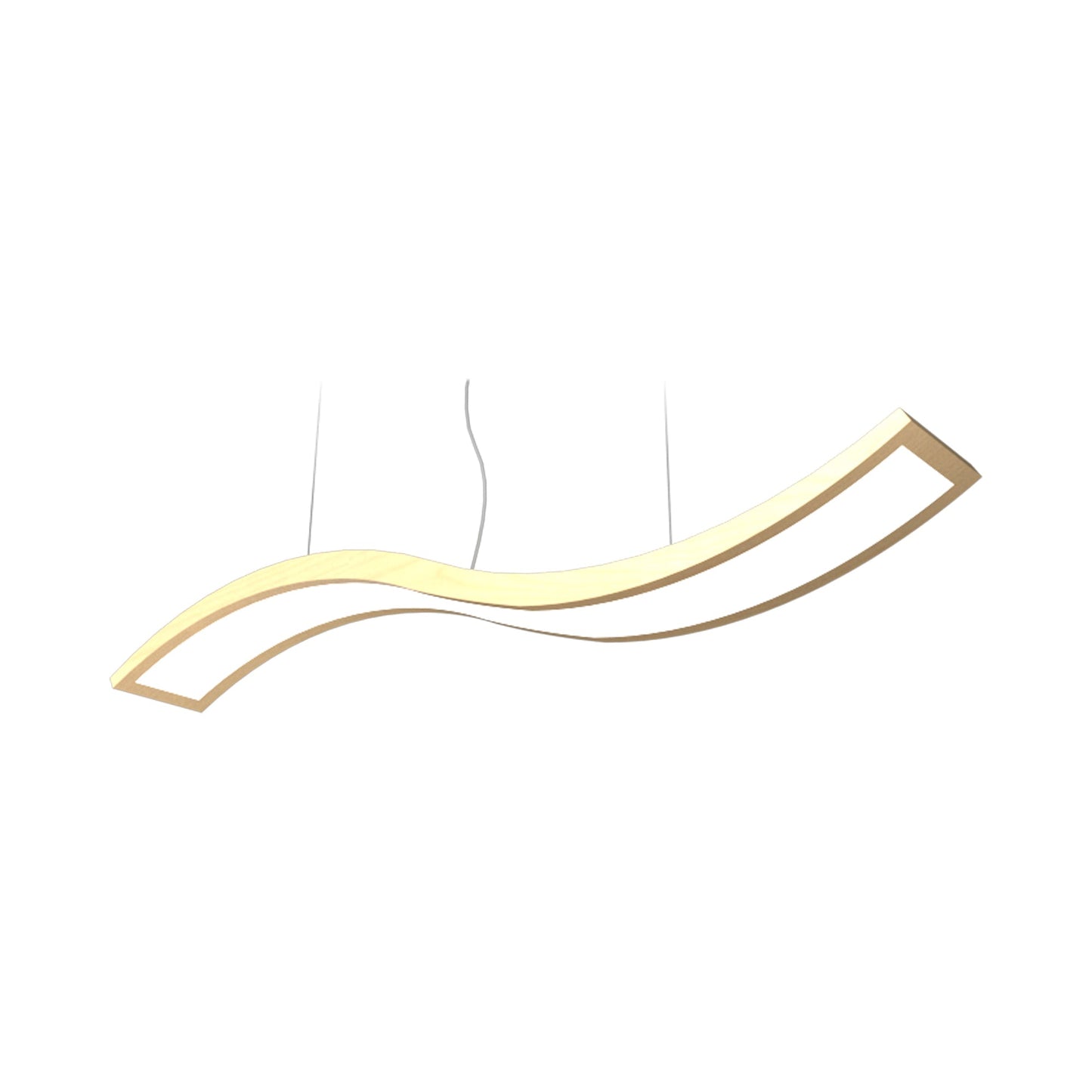 Clean Wave LED Pendant Light in Maple.