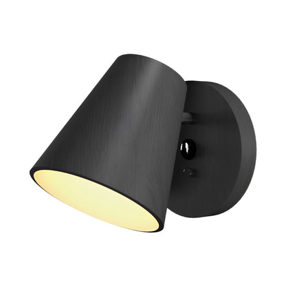 Conic Wall Light in Organic Lead Grey.