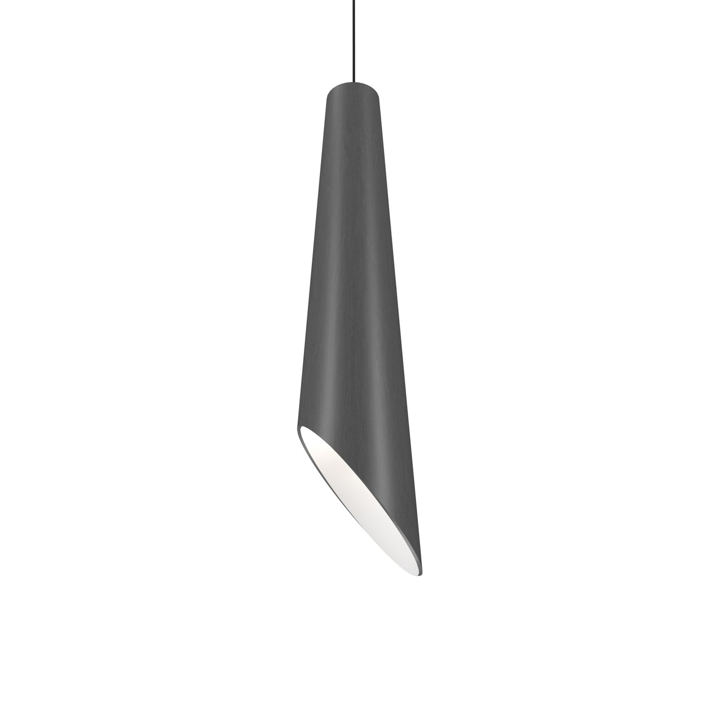 Conical 1277 Pendant Light in Organic Lead Grey.