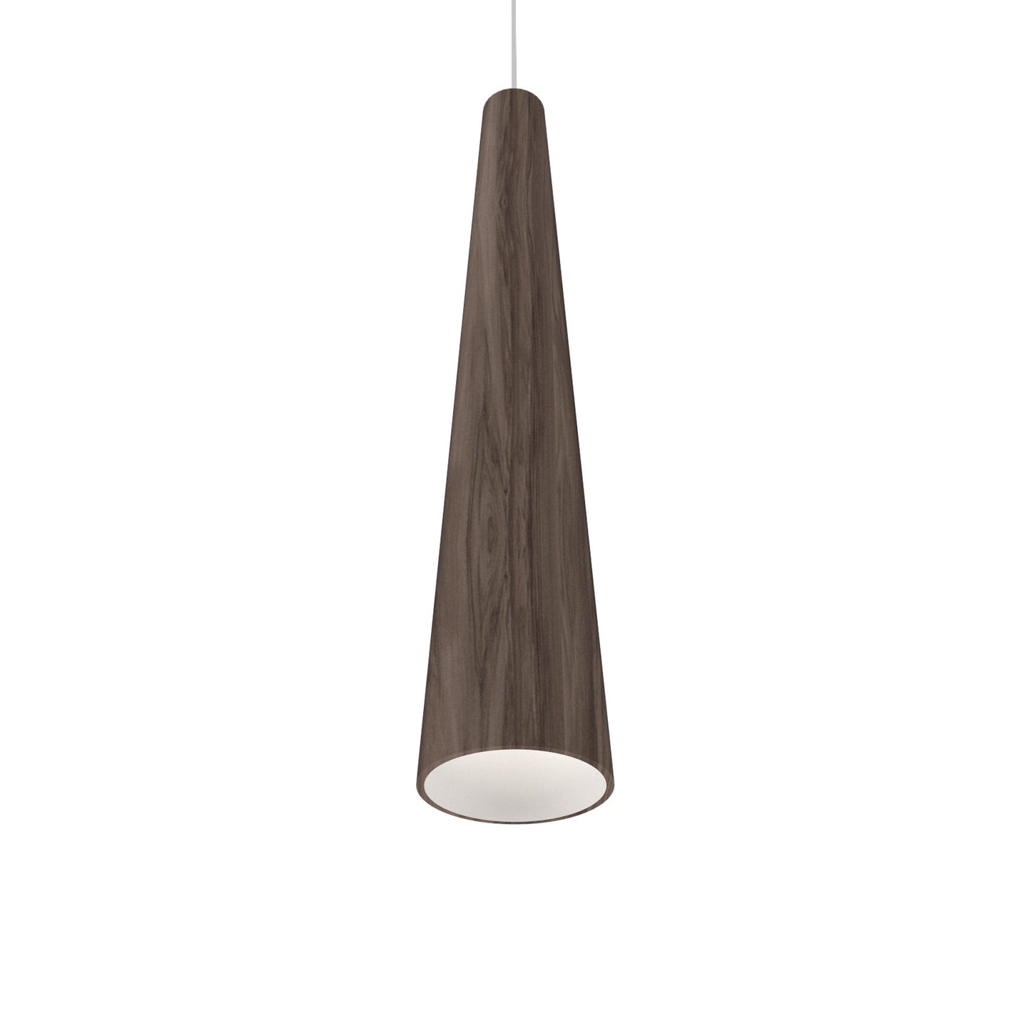 Conical 1278 Pendant Light in American Walnut (4.33-Inch).