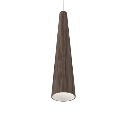Conical 1278 Pendant Light in American Walnut (4.33-Inch).
