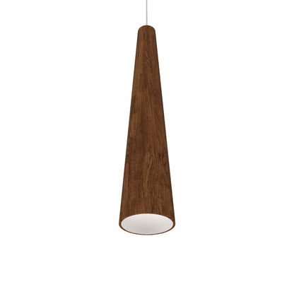 Conical 1278 Pendant Light in Imbuia (4.33-Inch).