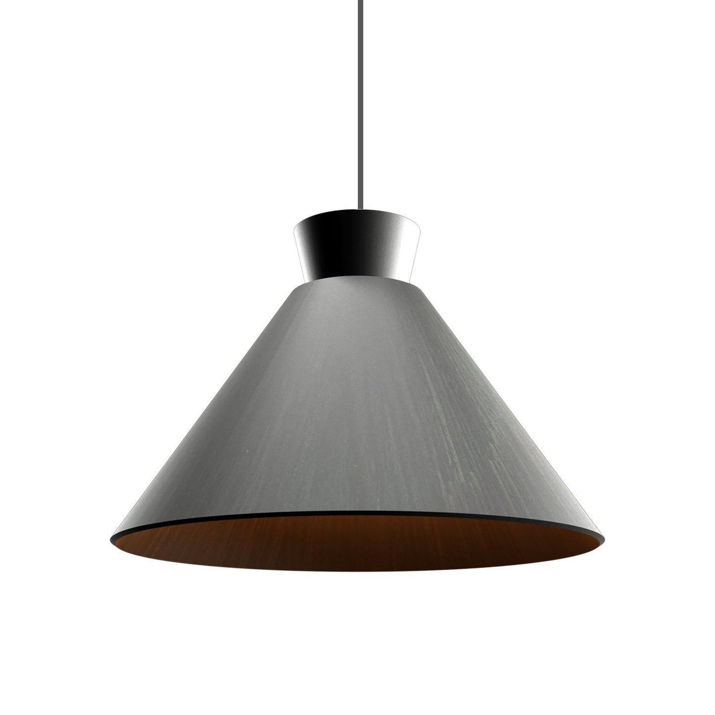 Conical 147 Pendant Light in Charcoal (15.75-Inch).