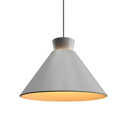 Conical 147 Pendant Light in Organic White (15.75-Inch).