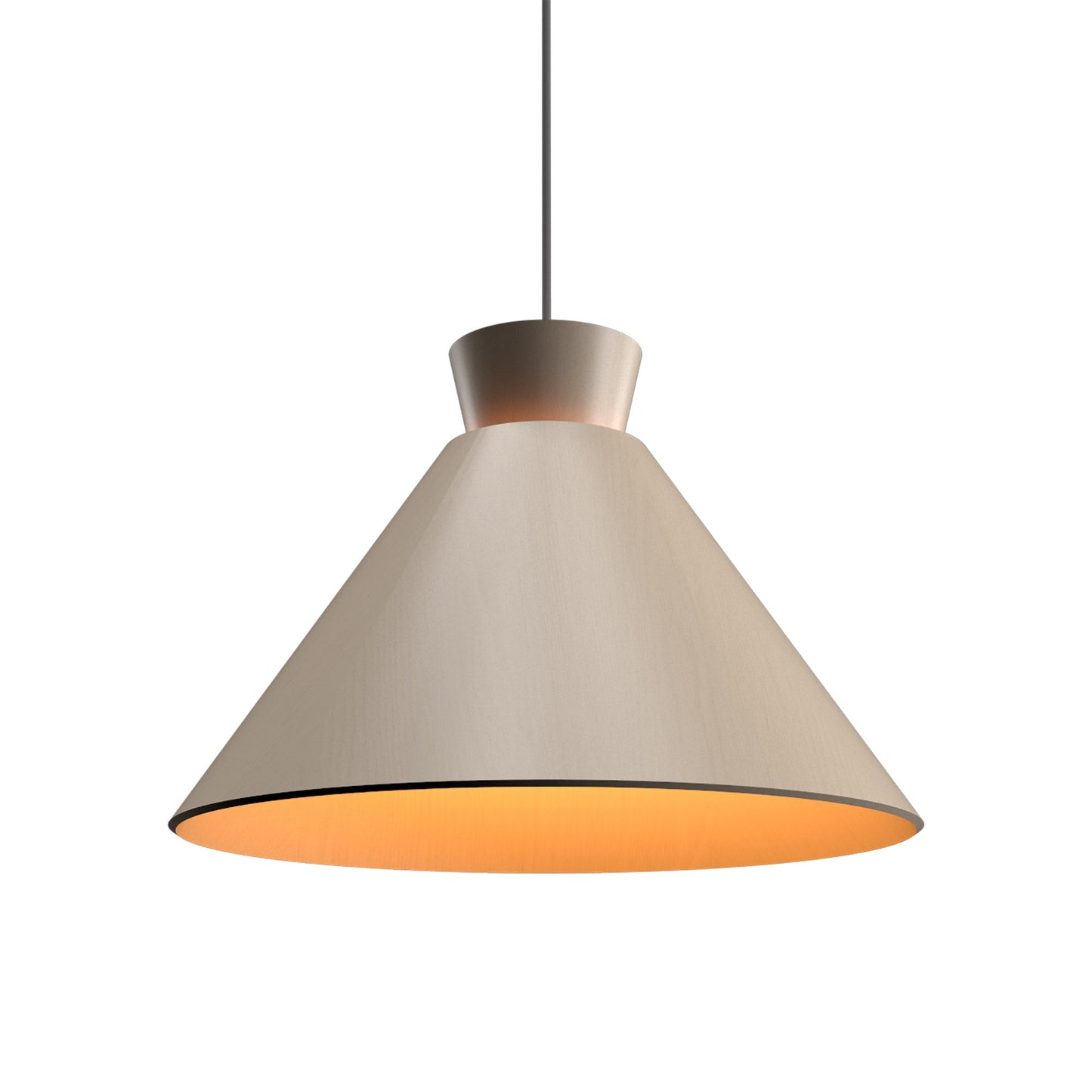 Conical 147 Pendant Light in Organic Cappuccino (15.75-Inch).