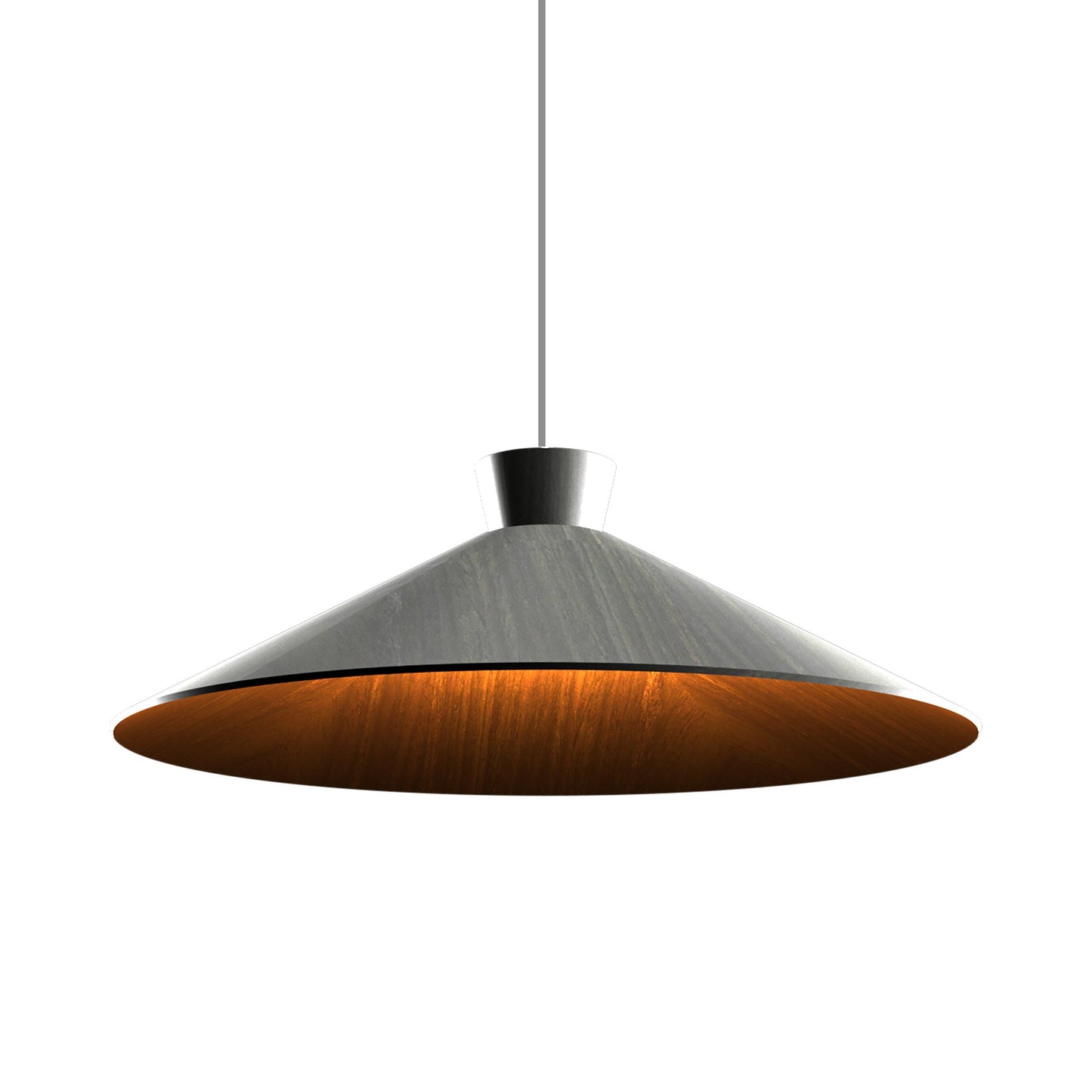 Conical 147 Pendant Light in Charcoal (25.2-Inch).