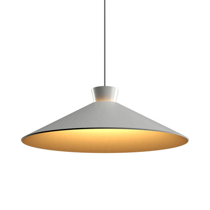 Conical 147 Pendant Light in Organic White (25.2-Inch).
