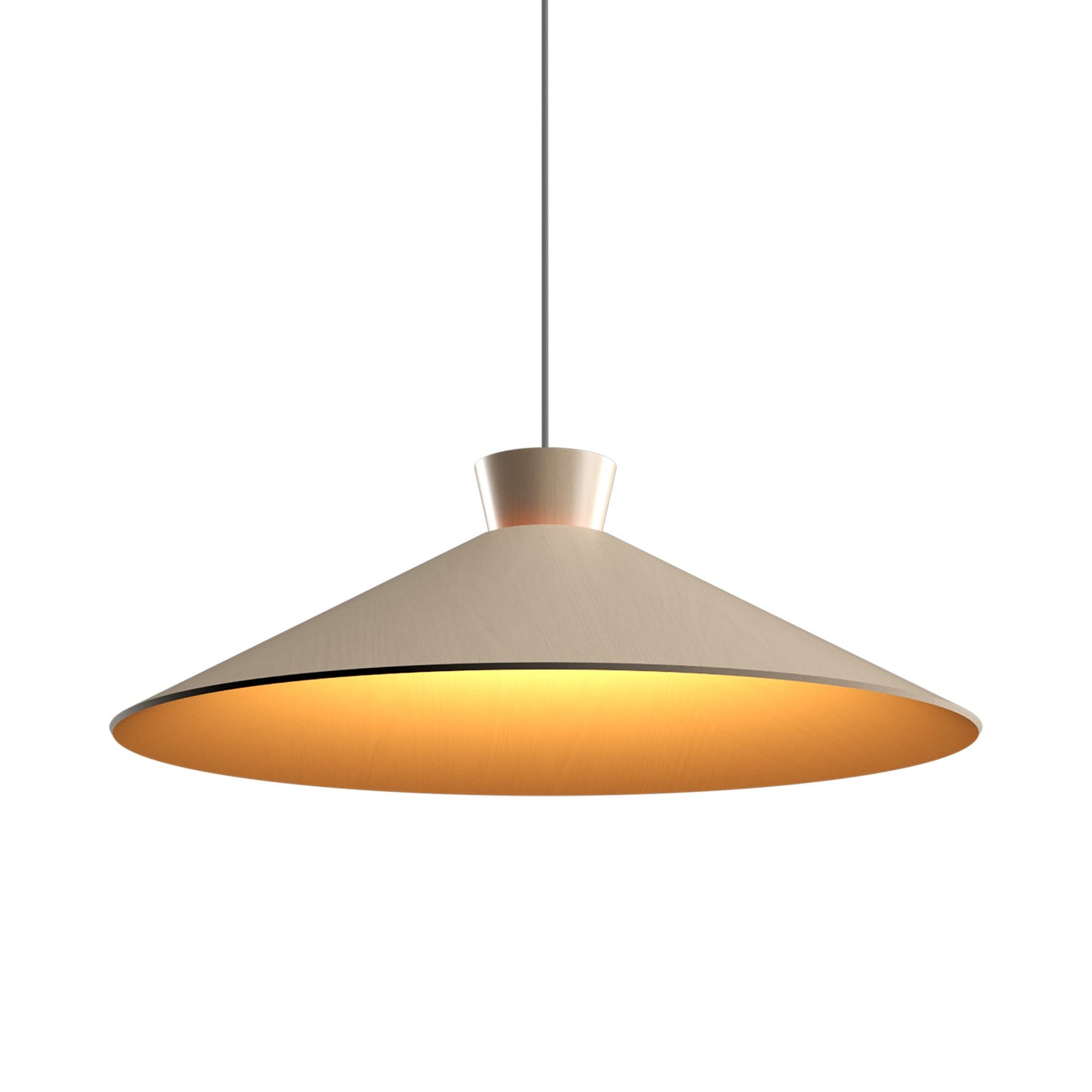 Conical 147 Pendant Light in Organic Cappuccino (25.2-Inch).