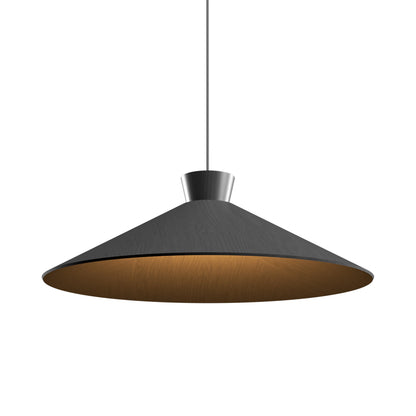 Conical 147 Pendant Light in Organic Lead Grey (25.2-Inch).