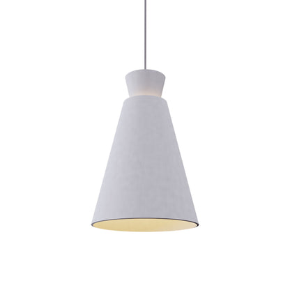 Conical 1473 Pendant Light in Organic White.