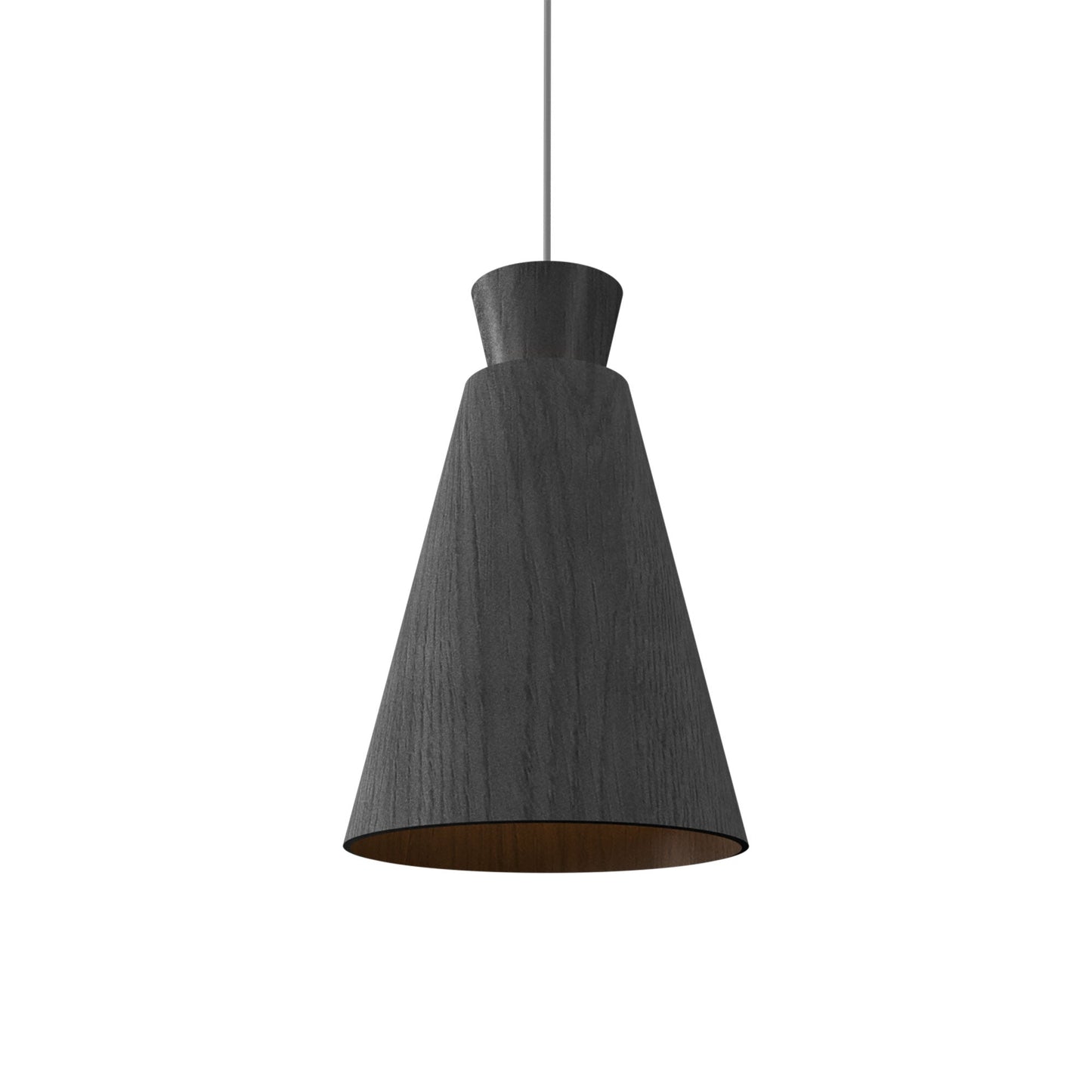 Conical 1473 Pendant Light in Organic Lead Grey.