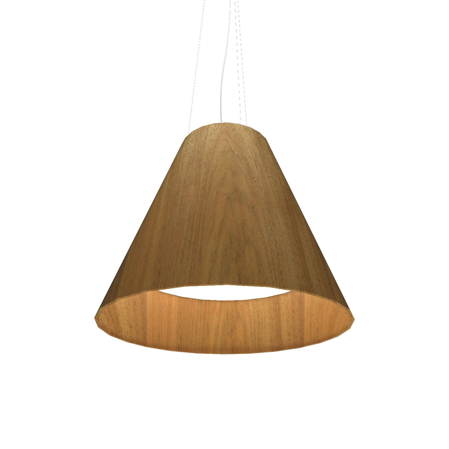 Conical 295 LED Pendant Light in Louro Freijo.