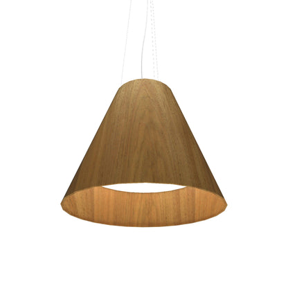 Conical 295 LED Pendant Light in Louro Freijo.