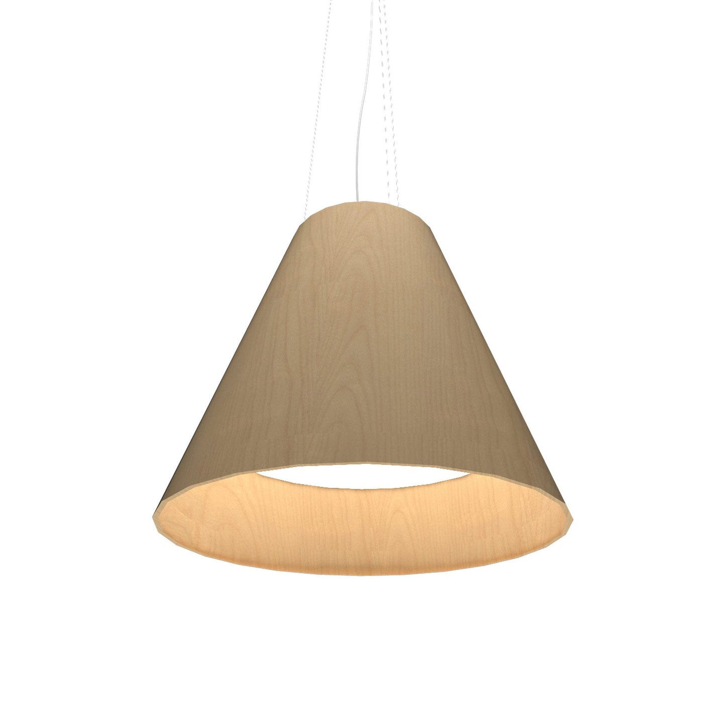 Conical 295 LED Pendant Light in Maple.
