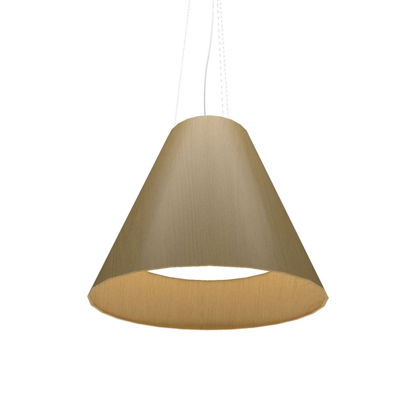 Conical 295 LED Pendant Light in Organic Gold.