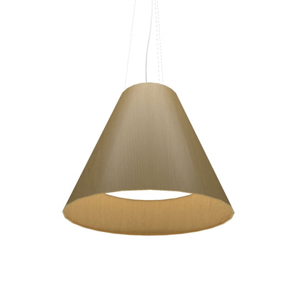 Conical 295 LED Pendant Light in Organic Gold.