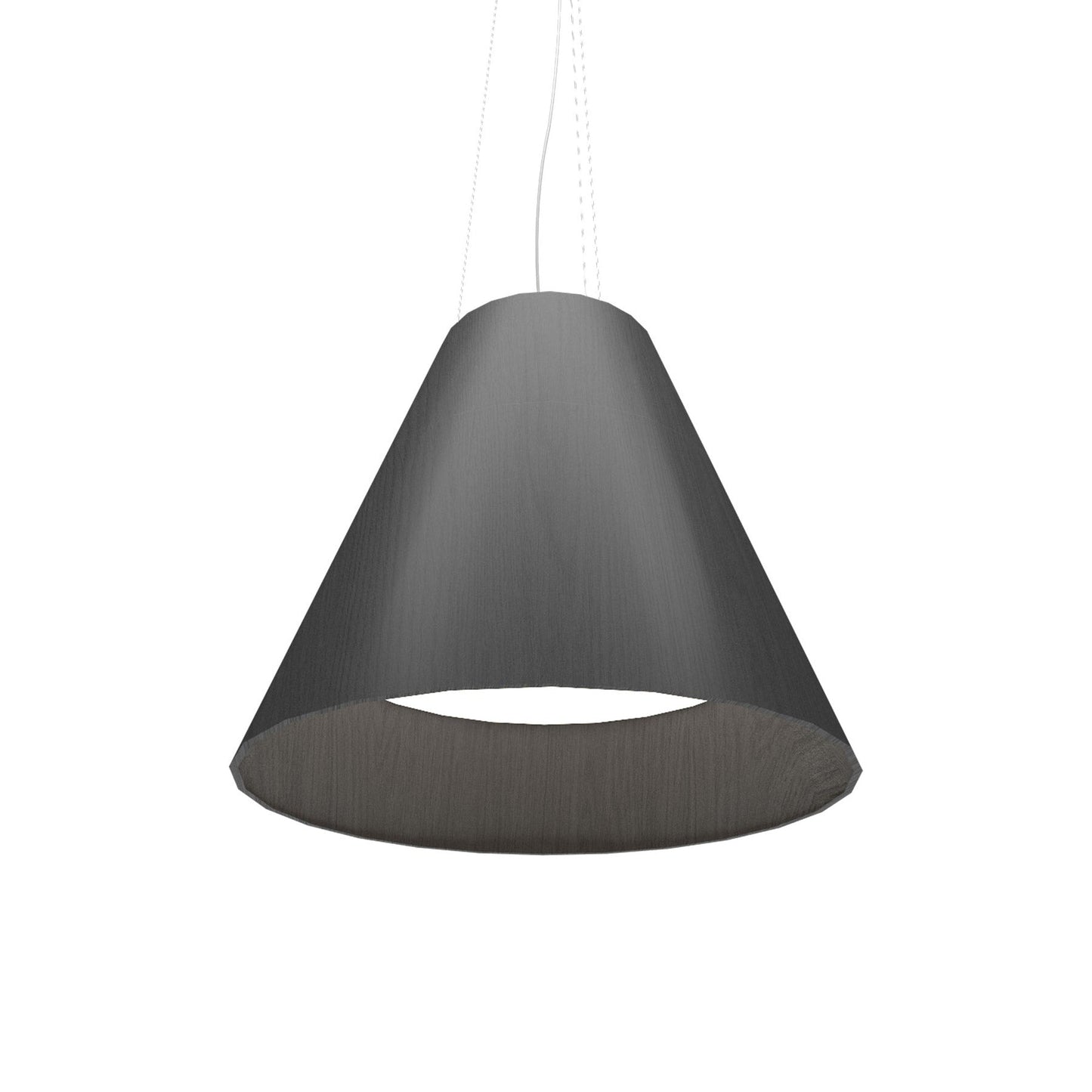 Conical 295 LED Pendant Light in Organic Lead Grey.