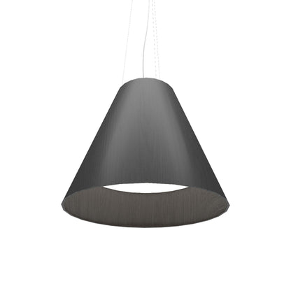 Conical 295 LED Pendant Light in Organic Lead Grey.