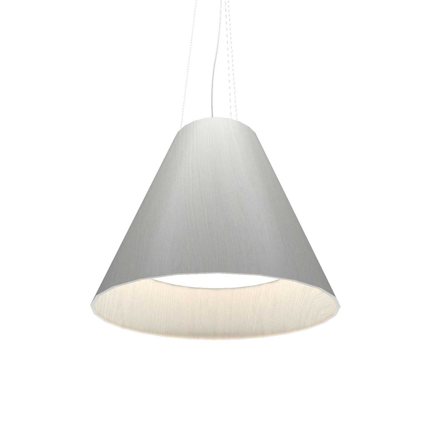 Conical 295 LED Pendant Light in Organic White.