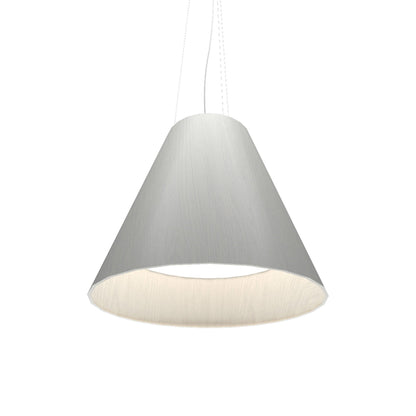 Conical 295 LED Pendant Light in Organic White.