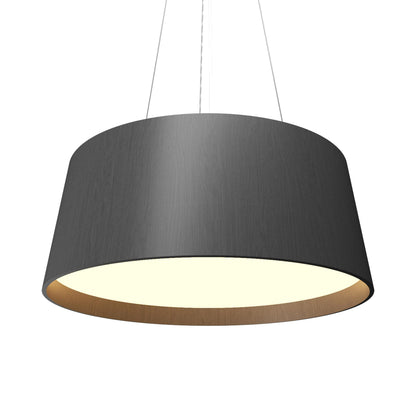 Conical 296 LED Pendant Light in Organic Lead Grey.