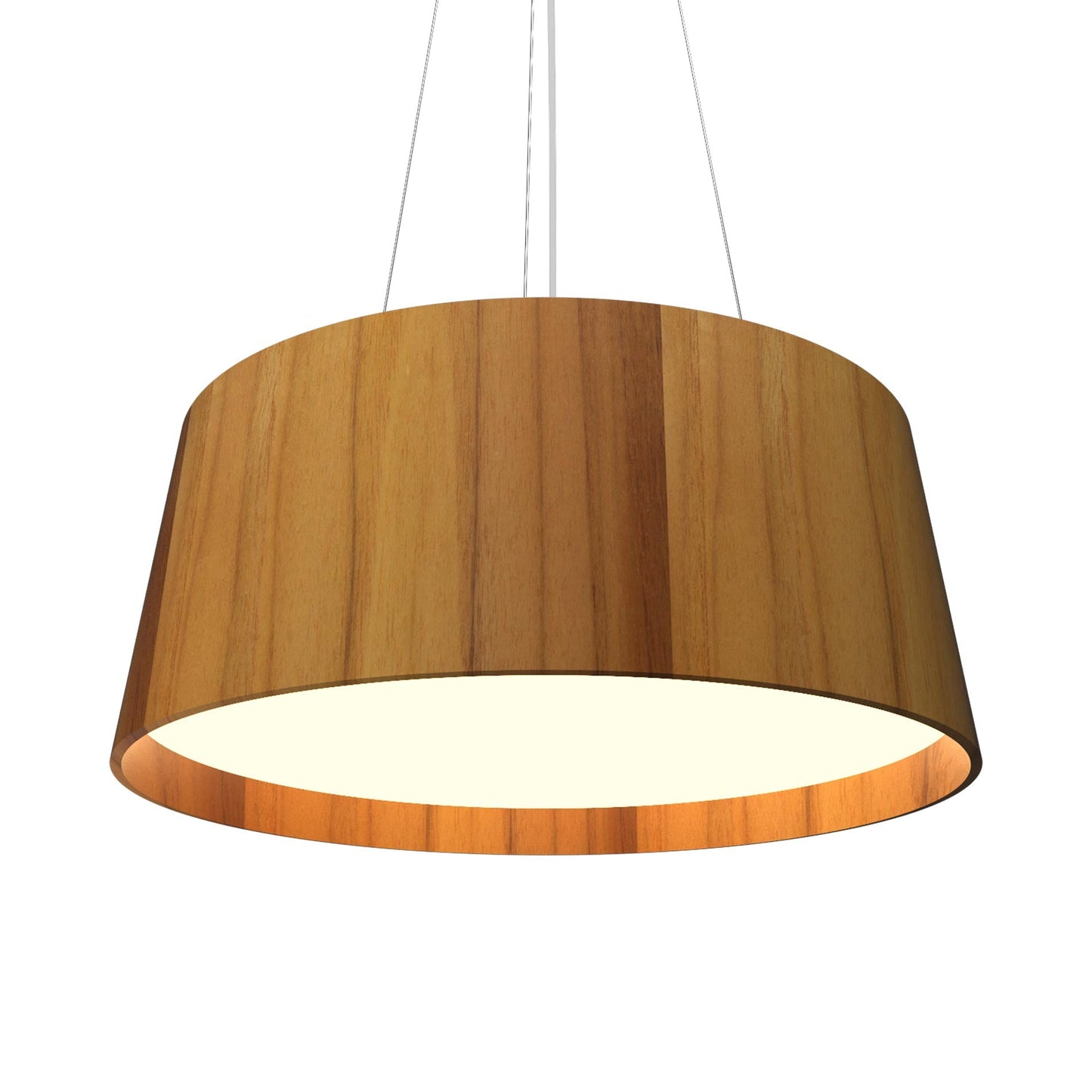 Conical 296 LED Pendant Light in Teak.