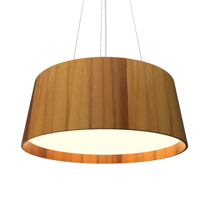 Conical 296 LED Pendant Light in Teak.