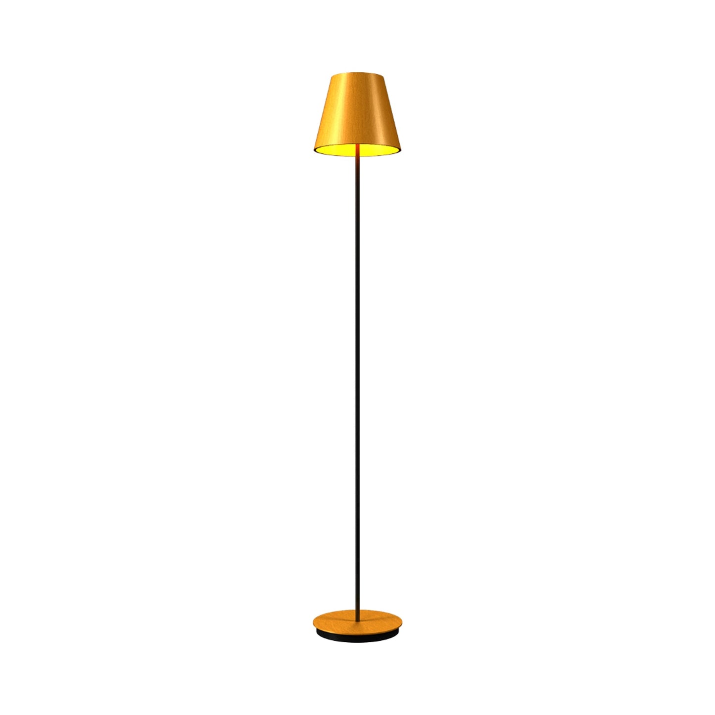 Conical 3053 Floor Lamp in Organic Gold.