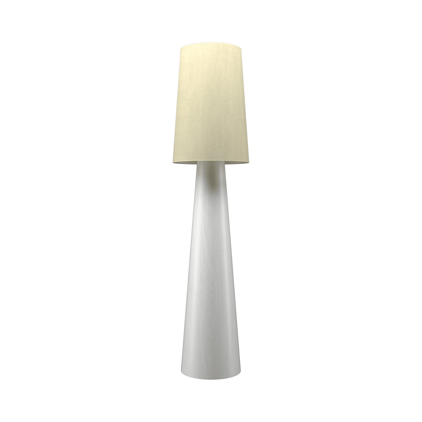 Conical 3062 Floor Lamp in Organic White.